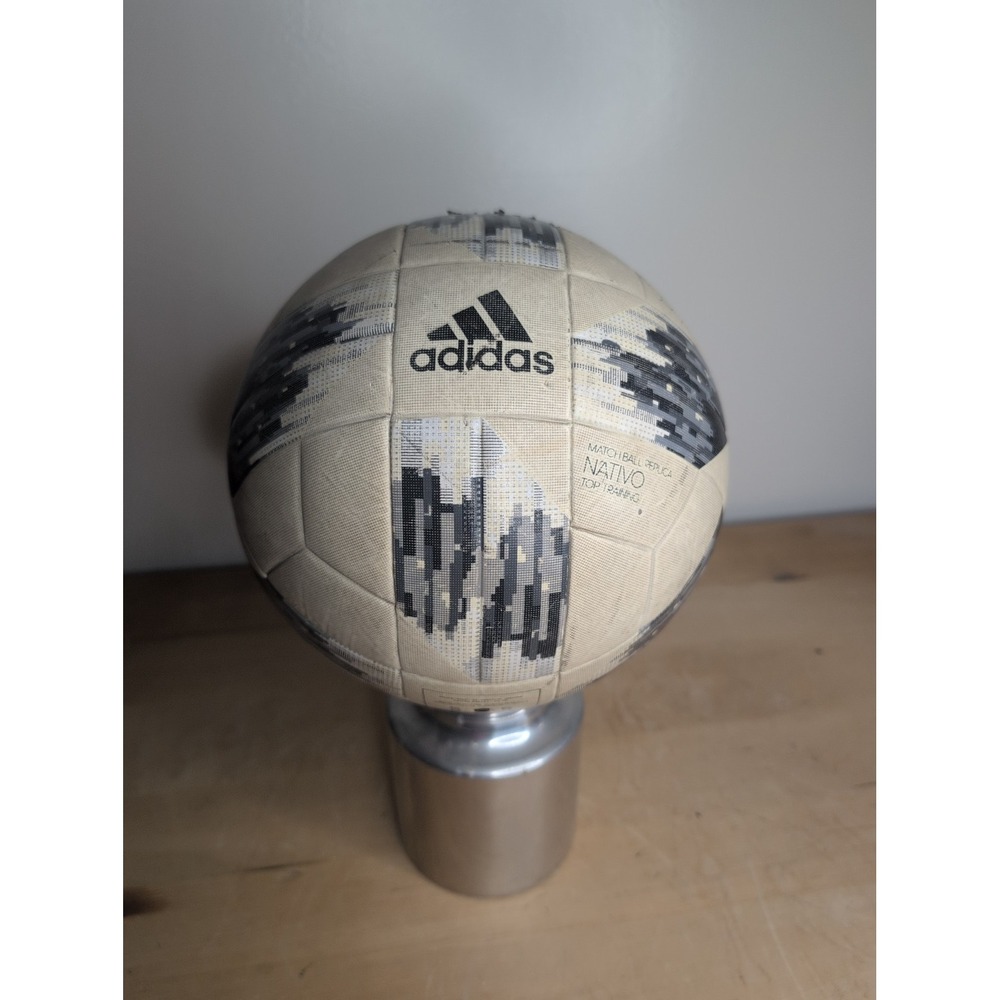 adidas Nativo Size 5 Top Training Replica Match Ball - White/Black/Silver